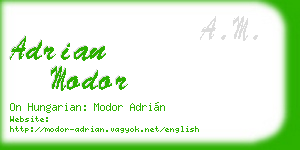 adrian modor business card